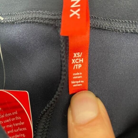 Spanx Women's Faux Suede Leggings Classic Navy Blue High Rise Ankle Size XS NEW - Picture 13 of 14